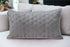 Taupe Tufted Velvet Quilted Lumbar Throw Pillow